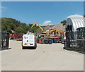 Entrance to the Thomas Waste Management site east of Brynmawr