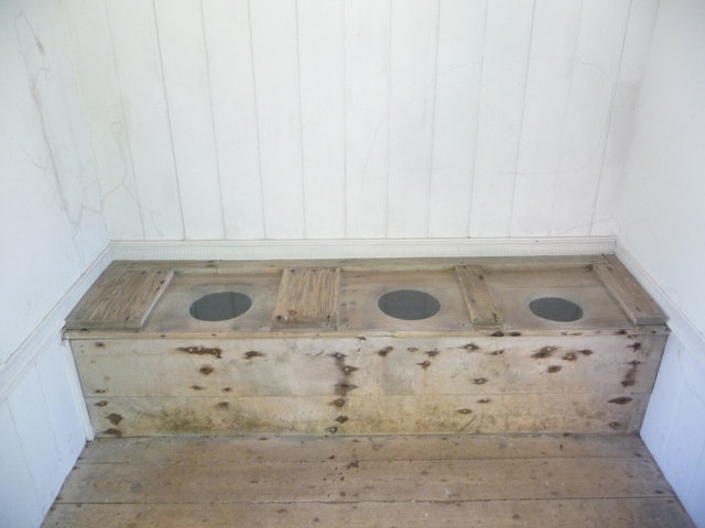 Wardour: old toilets at Old Wardour Castle