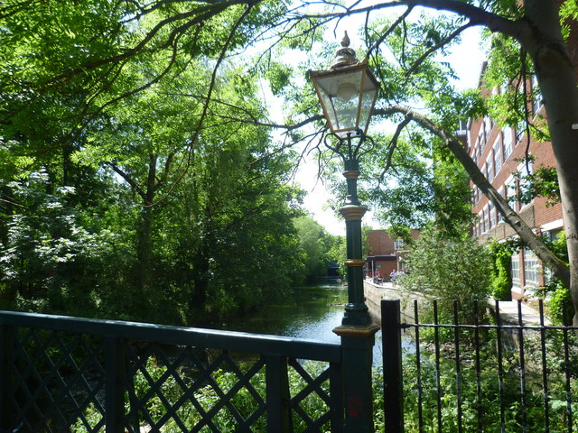 Hogsmill River in the centre of Kingston