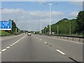 M54 motorway - lane drop at junction 1