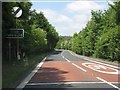 Route confirmatory sign, A442 leaving Franche