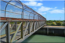 SU4702 : Swing bridge over Fawley Power Station dock by David Martin