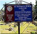 Name board St Matthew