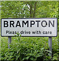 TM4381 : Brampton sign by Geographer