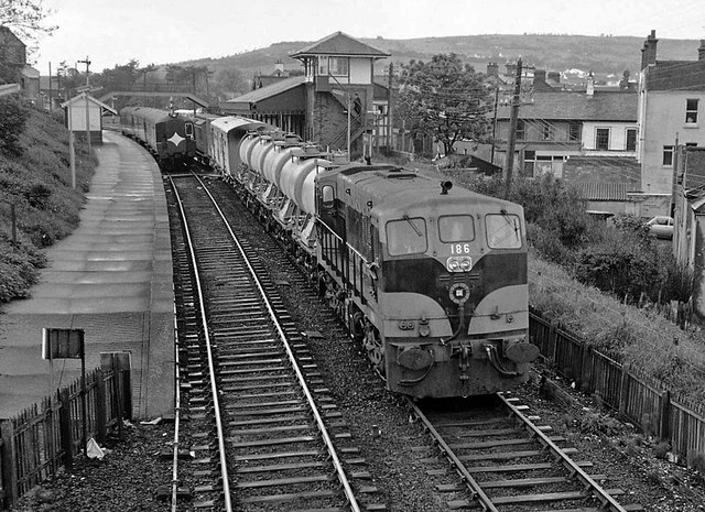 CIE weed control train departing Whitehead - 1979
