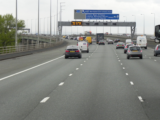 Northbound M6 Thelwall © David Dixon Cc By Sa20 Geograph Britain