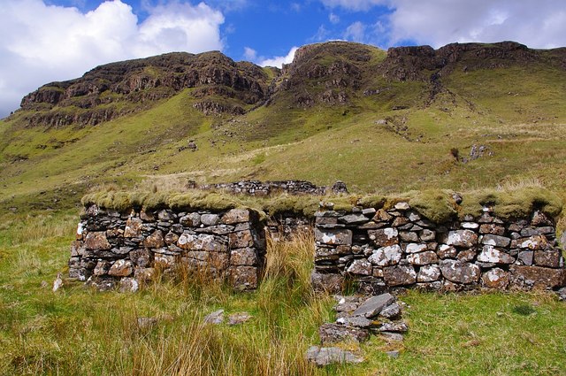 Beinn Iadain dominates this old settlement above Lòn Beinn Iadain