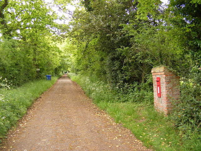Entrance to Sotterley Hall & The Common Postbox