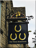 SP3509 : The Three Horseshoes (2) - sign, 78 Corn Street, Witney, Oxon by L S Wilson