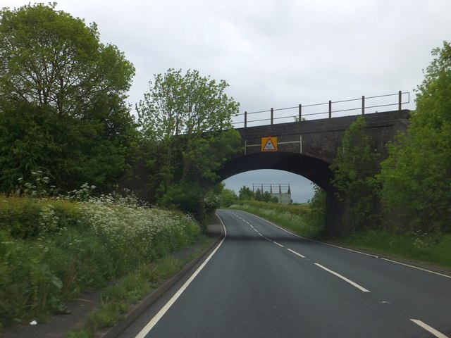 Railway overbridge over B4084 near Norton