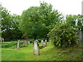 ST9515 : St Laurence, Farnham: gravestones by Basher Eyre