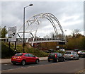 Cycle route bridge across Honeybourne Way, Cheltenham