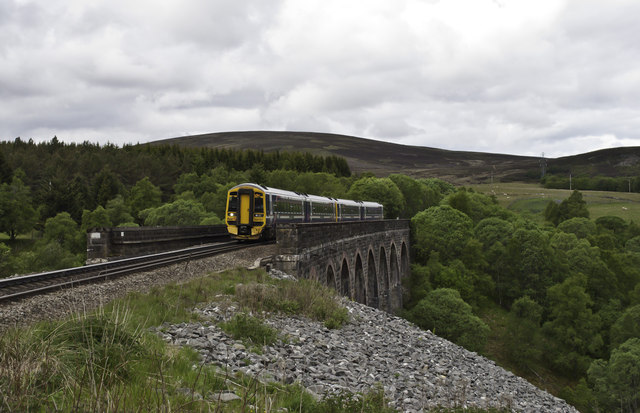 South bound crossing Slochd Viaduct