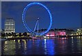 TQ3079 : Yet another night time shot of the London Eye! by Steve  Fareham