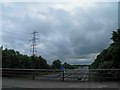 Pylons alongside the M69 motorway near Burbage