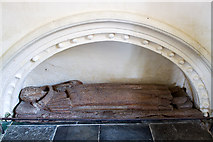 SS5142 : Church of St Calixtus, West Down - effigy of Sir John Stowford by Mike Searle