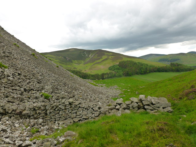Scree slope at The Craigs, Drumelzier