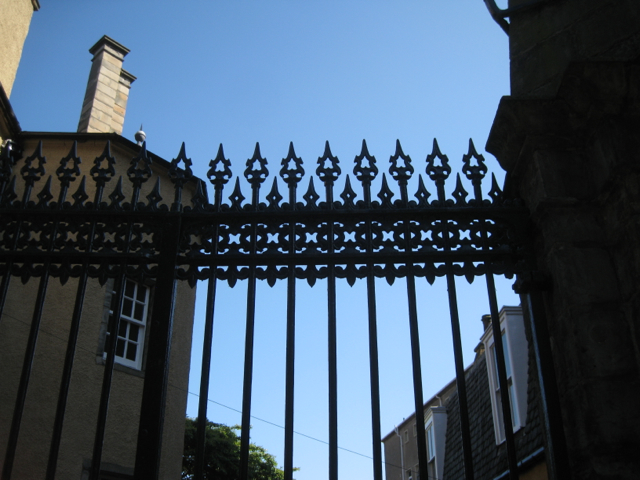 Detail of gates, Moray House, Canongate