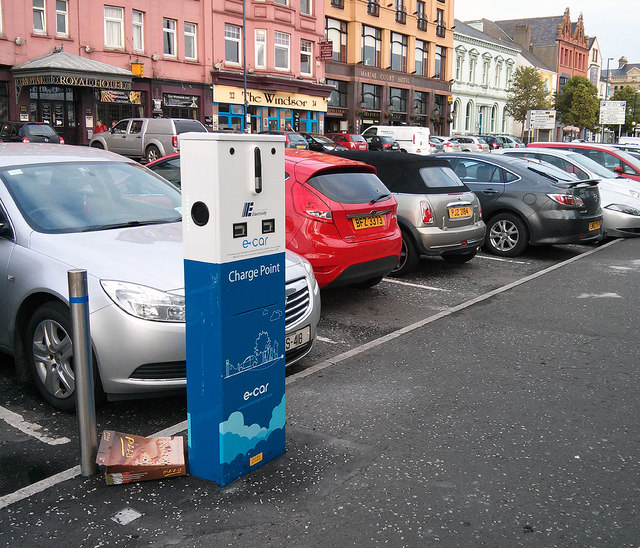 'E-Car' charge point, Bangor