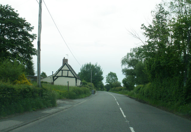 Newcastle Road approaching Arclid