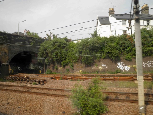 The East Coast main railway line in Finsbury Park area