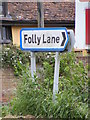 Folly Lane sign