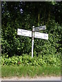 TM4380 : Roadsign on the B1124 Halesworth Road by Geographer