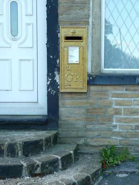 Gold postbox, Mount Tabor Road