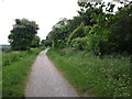 Old railway track cycle path heading west