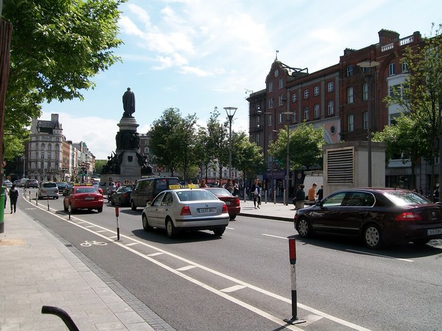 Bicycle lane in Lower O'Connell Street