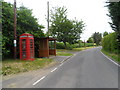 Phone box and bus shelter, Little Bardfield