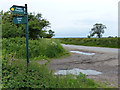 Fingerpost at the north end of Green Lane