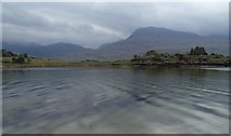 NG8956 : A small bay in Loch Torridon from the foot of the Fasag jetty by Andrew Hill