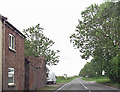 Road junction at south end of Baumber village