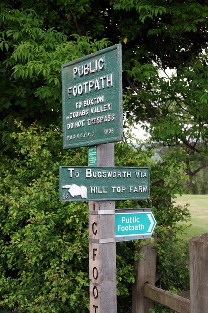 Peak & Northern Footpath Society sign no. 28