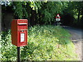 TQ8556 : Post Box and Road Sign, Hollingbourne Hill by Danny P Robinson