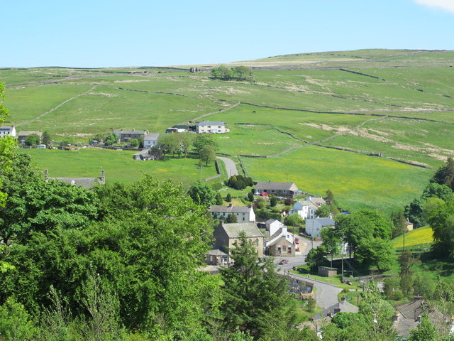 View of Nenthead from the road to Garrigill