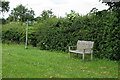 Bench by the path to Chicheley Hall