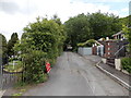 Road from gate to lych gate, Cwmtillery