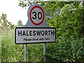 Halesworth sign on Wissett Road