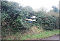 Road sign, junction of Park Rd and Mill Lane