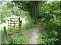 Kissing gate beside a footpath