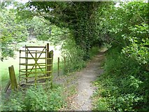 TR2645 : Kissing gate beside a footpath by John Baker