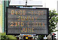 J3474 : "Road closed" sign, Belfast (2) by Albert Bridge