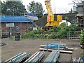 Footbridge building at Trent Lane