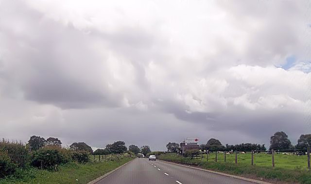 Long straight on Newcastle Road near Castle Hill