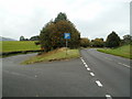 Southern end of a long layby, A4042 near Goytre