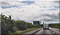 A53 approaching roundabout at Ternhill