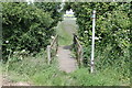 TF3474 : Footbridge and footpath to Double Dike by J.Hannan-Briggs