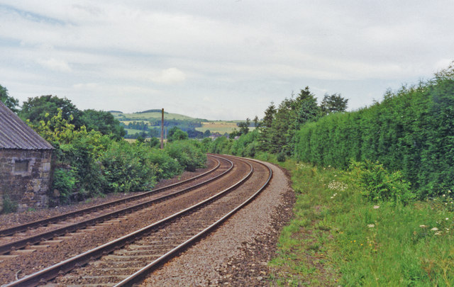 Site of Fourstones station, view west 1994